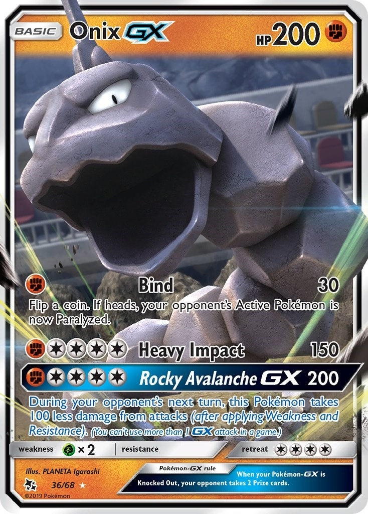 Image for Onix GX (36/68) (Hidden Fates) (HIF) - Pokemon