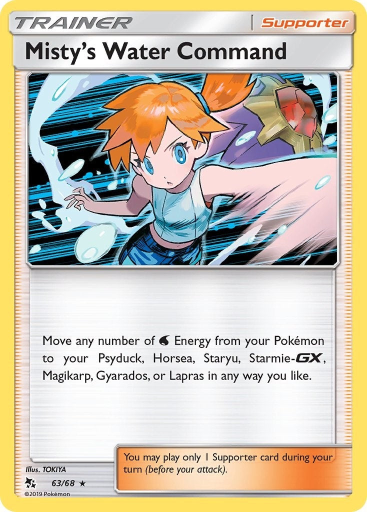 Image for Misty's Water Command (63/68) (Hidden Fates) (HIF) - Pokemon