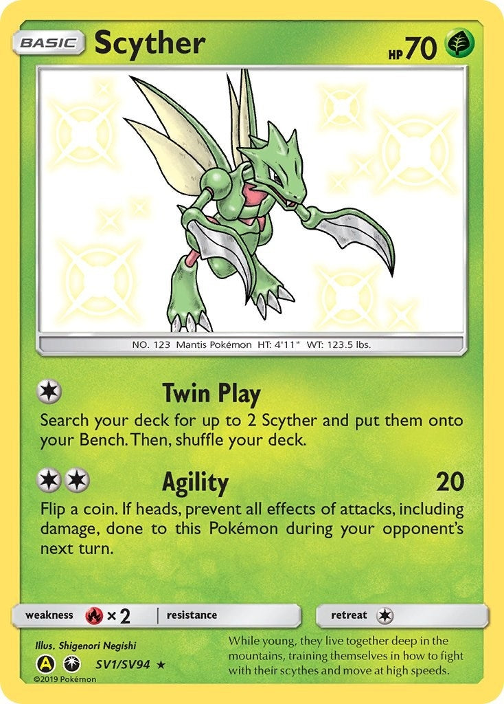 Image for Scyther (SV1/SV94) (Hidden Fates: Shiny Vault) (HIF:SV) - Pokemon