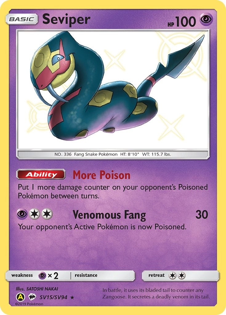 Image for Seviper (SV15/SV94) (Hidden Fates: Shiny Vault) (HIF:SV) - Pokemon