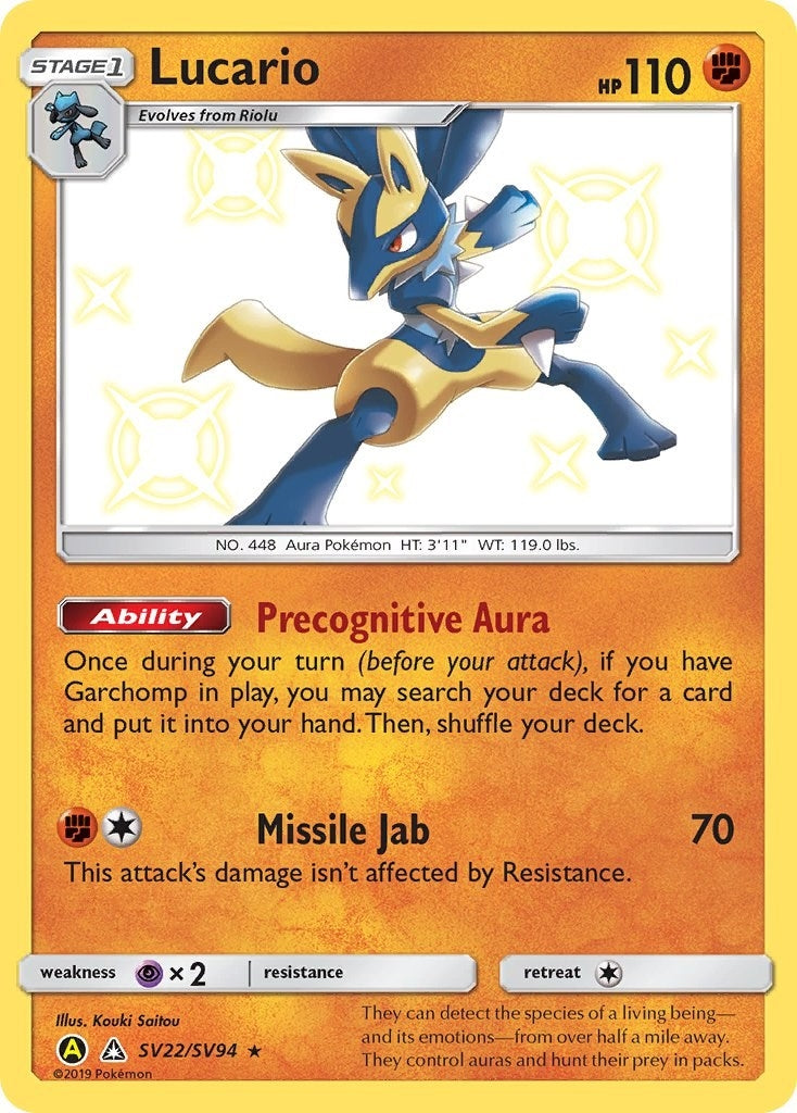 Image for Lucario (SV22/SV94) (Hidden Fates: Shiny Vault) (HIF:SV) - Pokemon