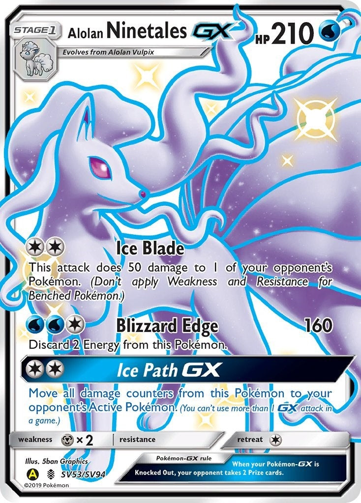 Image for Alolan Ninetales GX (SV53/SV94) (Hidden Fates: Shiny Vault) (HIF:SV) - Pokemon