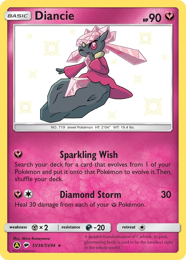 Image for Diancie (SV36/SV94) (Hidden Fates: Shiny Vault) (HIF:SV) - Pokemon