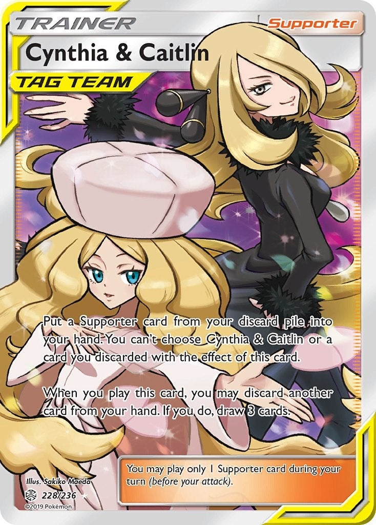 Image for Cynthia & Caitlin (Full Art) (228/236) (SM - Cosmic Eclipse) (SM12) - Pokemon