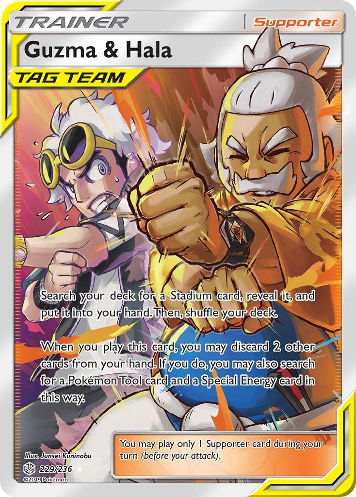 Image for Guzma & Hala (Full Art) (229/236) (SM - Cosmic Eclipse) (SM12) - Pokemon