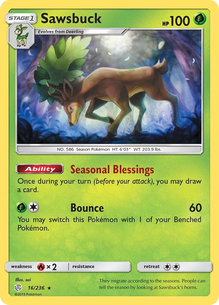 Image for Sawsbuck (16/236) (SM - Cosmic Eclipse) (SM12) - Pokemon