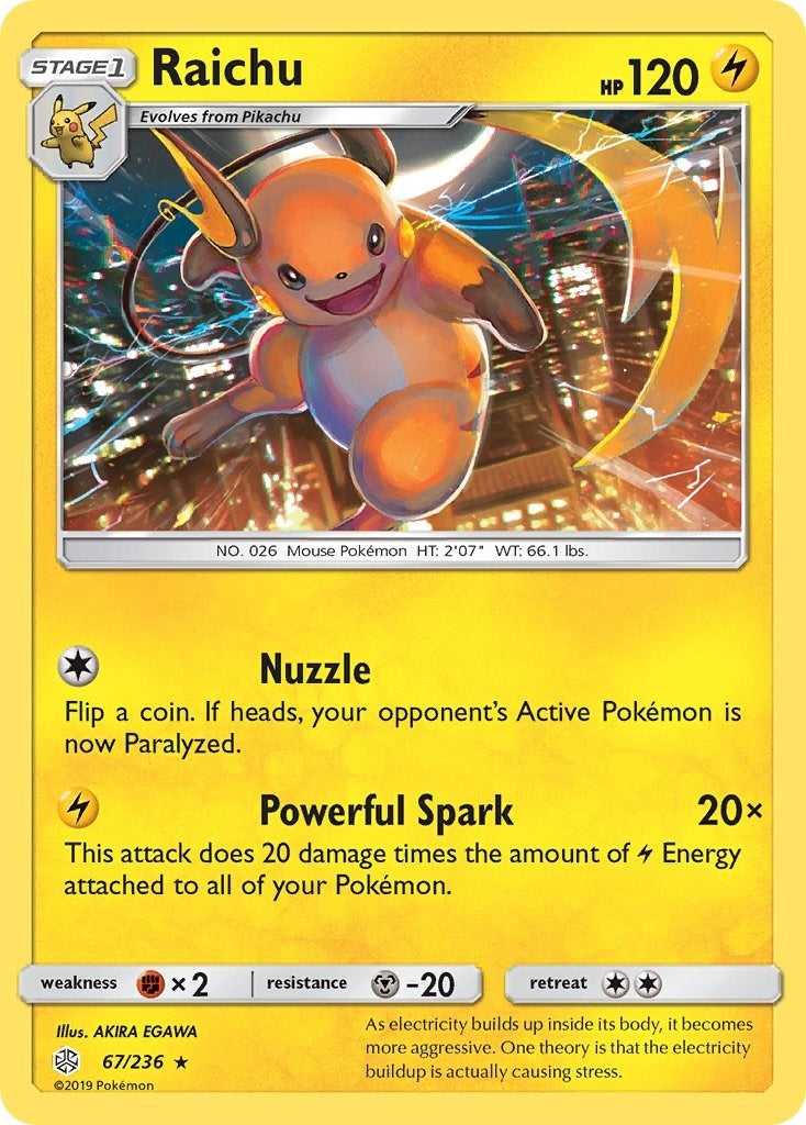 Image for Raichu (67/236) (SM - Cosmic Eclipse) (SM12) - Pokemon