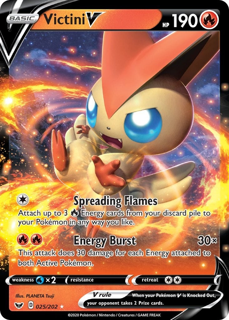 Image for Victini V (025/202) (SWSH01: Sword & Shield Base Set) (SWSH01) - Pokemon