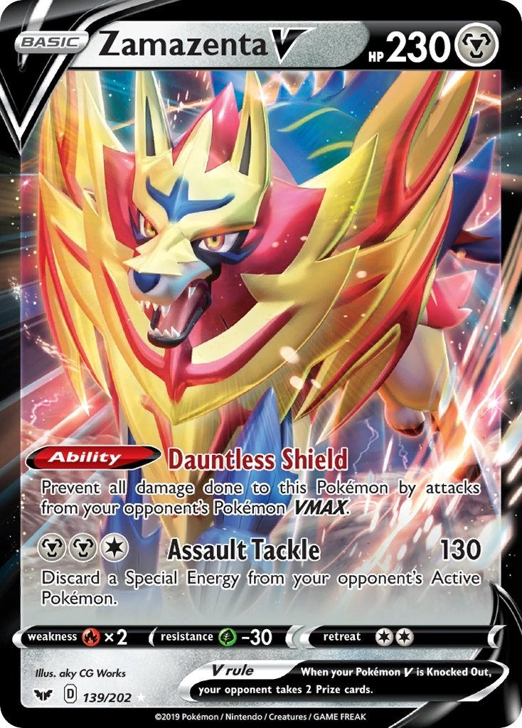 Image for Zamazenta V (139/202) (SWSH01: Sword & Shield Base Set) (SWSH01) - Pokemon