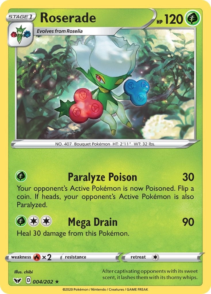 Image for Roserade (004/202) (SWSH01: Sword & Shield Base Set) (SWSH01) - Pokemon