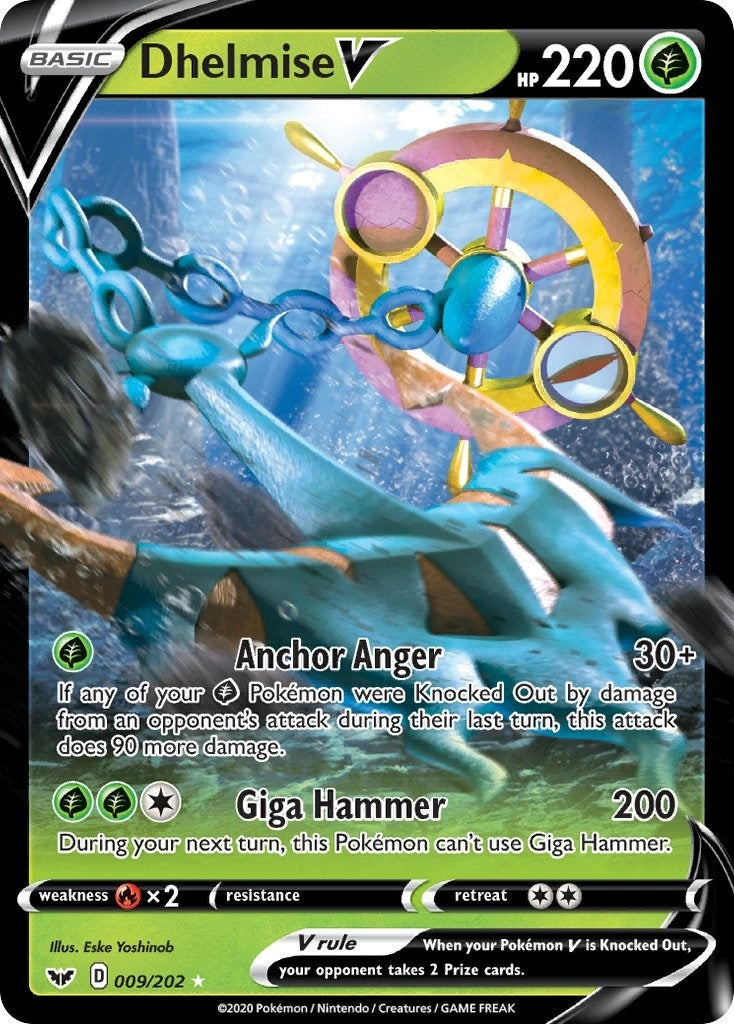 Image for Dhelmise V (009/202) (SWSH01: Sword & Shield Base Set) (SWSH01) - Pokemon