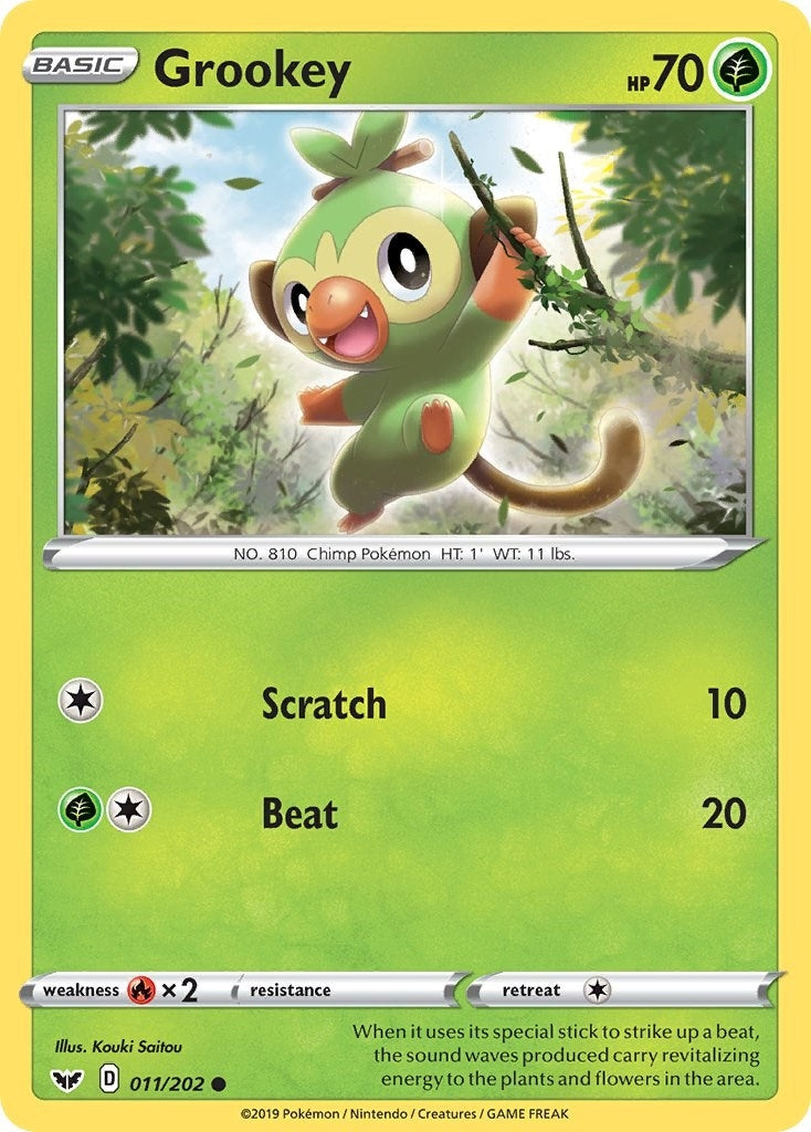 Image for Grookey (011) (011/202) (SWSH01: Sword & Shield Base Set) (SWSH01) - Pokemon