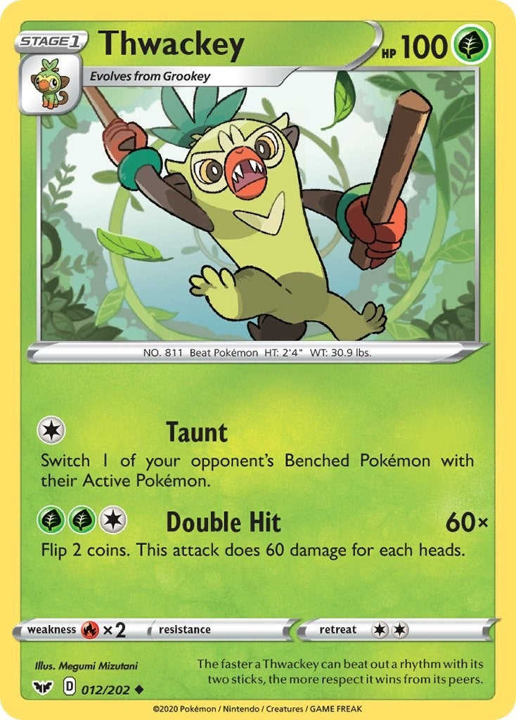 Image for Thwackey (012) (012/202) (SWSH01: Sword & Shield Base Set) (SWSH01) - Pokemon