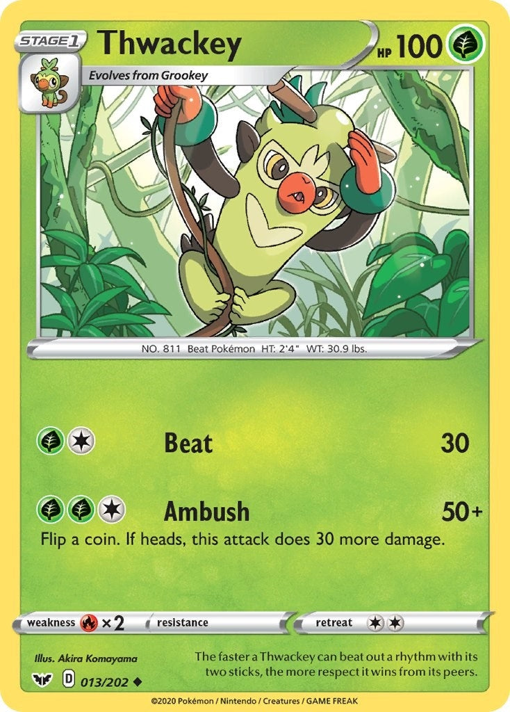 Image for Thwackey (013) (013/202) (SWSH01: Sword & Shield Base Set) (SWSH01) - Pokemon