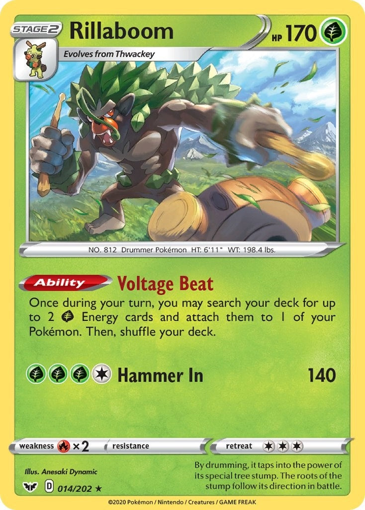 Image for Rillaboom (014) (014/202) (SWSH01: Sword & Shield Base Set) (SWSH01) - Pokemon