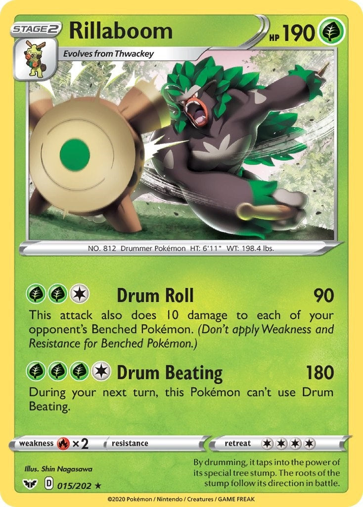 Image for Rillaboom (015) (015/202) (SWSH01: Sword & Shield Base Set) (SWSH01) - Pokemon