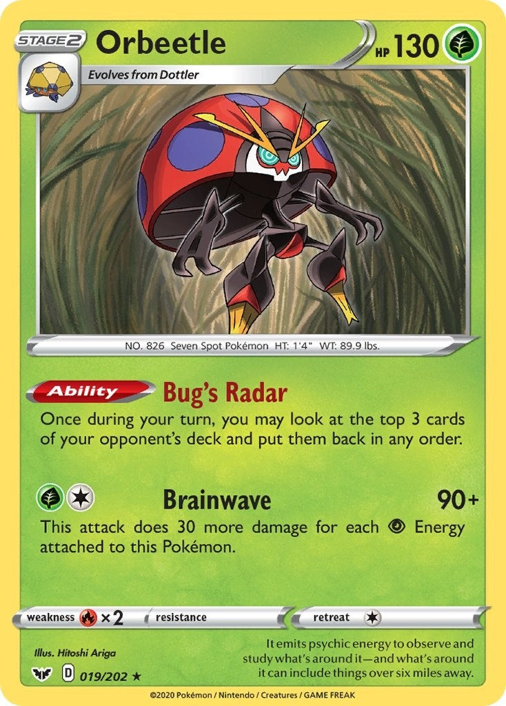 Image for Orbeetle (019/202) (SWSH01: Sword & Shield Base Set) (SWSH01) - Pokemon