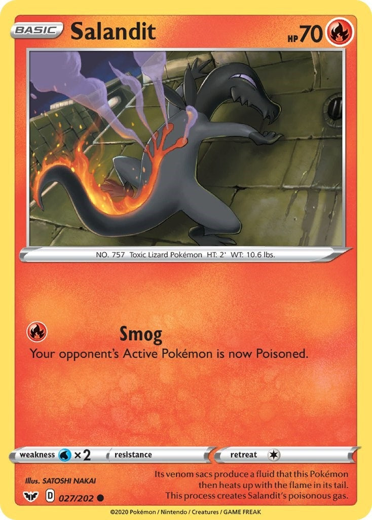 Image for Salandit (027/202) (SWSH01: Sword & Shield Base Set) (SWSH01) - Pokemon