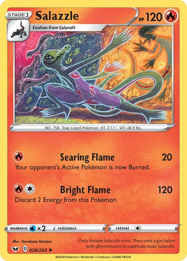 Image for Salazzle (028/202) (SWSH01: Sword & Shield Base Set) (SWSH01) - Pokemon