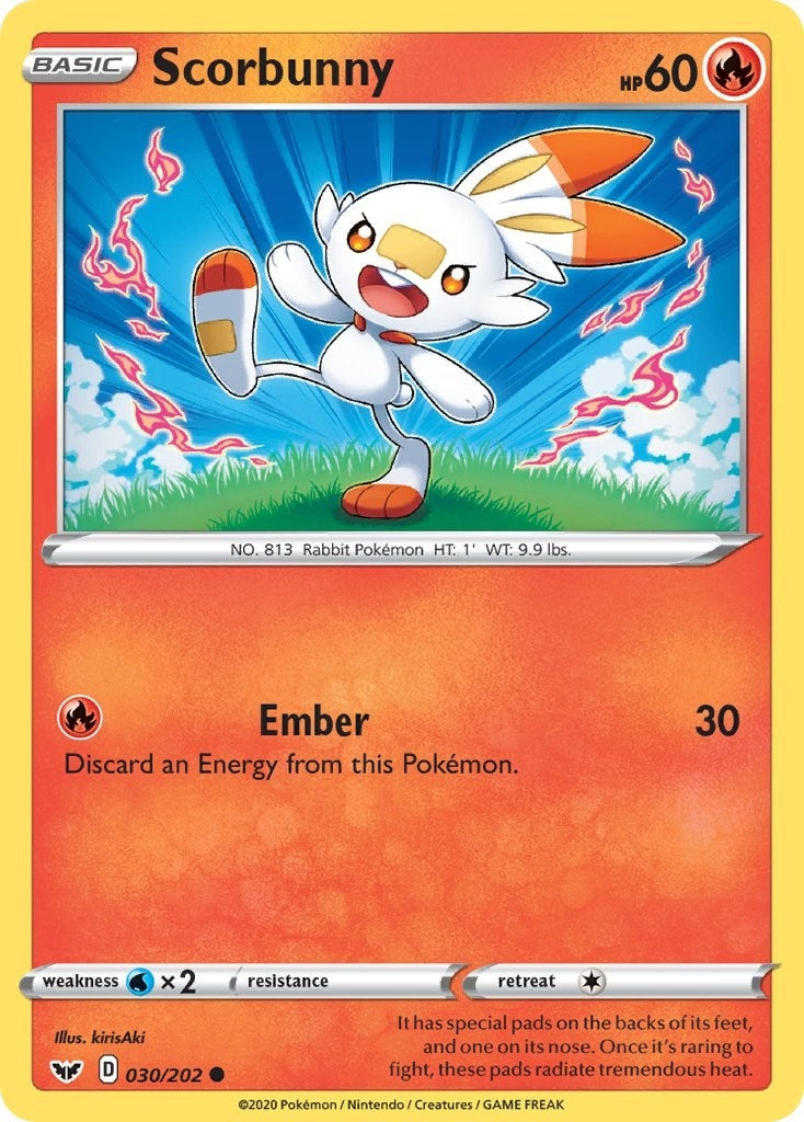 Image for Scorbunny (030) (030/202) (SWSH01: Sword & Shield Base Set) (SWSH01) - Pokemon