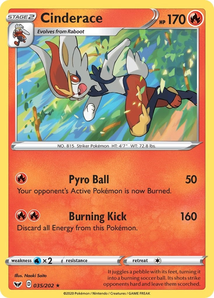 Image for Cinderace (035) (035/202) (SWSH01: Sword & Shield Base Set) (SWSH01) - Pokemon