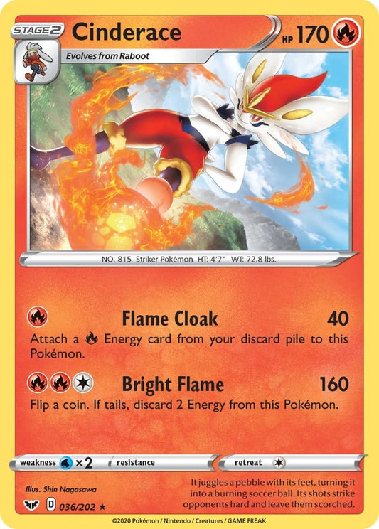 Image for Cinderace (036) (036/202) (SWSH01: Sword & Shield Base Set) (SWSH01) - Pokemon