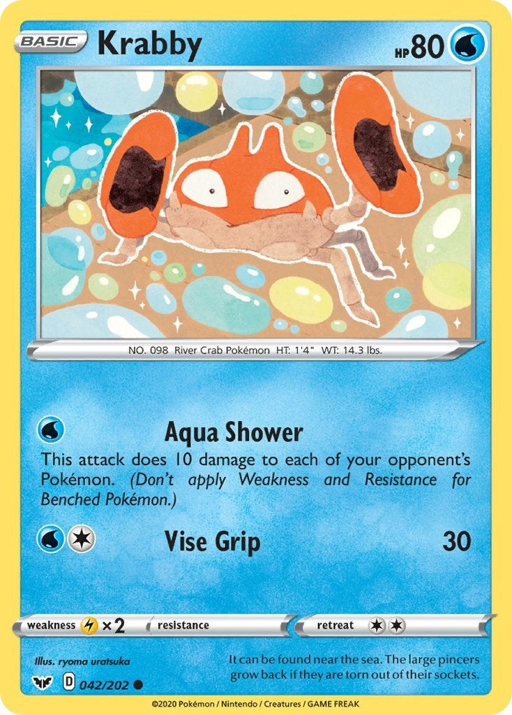 Image for Krabby (042) (042/202) (SWSH01: Sword & Shield Base Set) (SWSH01) - Pokemon