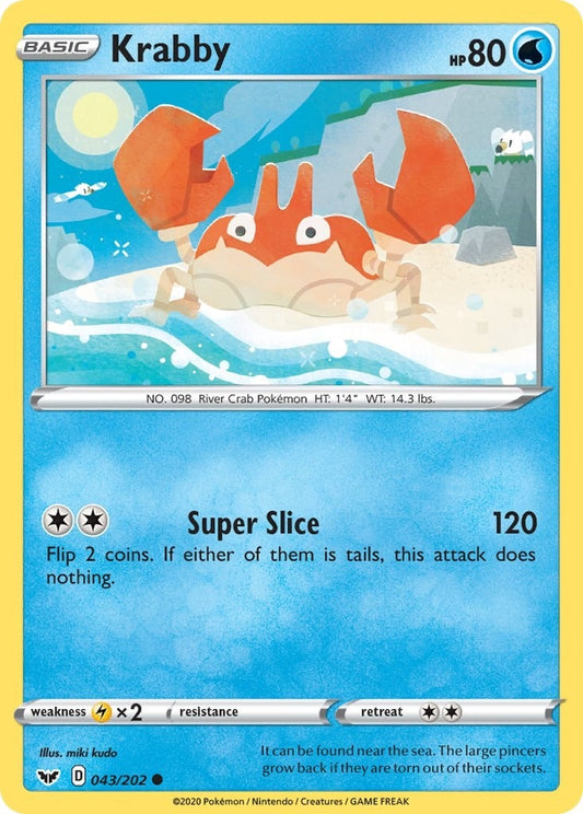 Image for Krabby (043) (043/202) (SWSH01: Sword & Shield Base Set) (SWSH01) - Pokemon