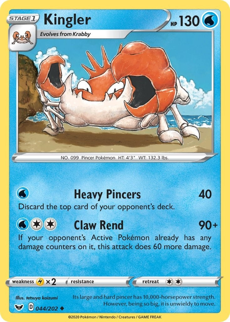 Image for Kingler (044/202) (SWSH01: Sword & Shield Base Set) (SWSH01) - Pokemon