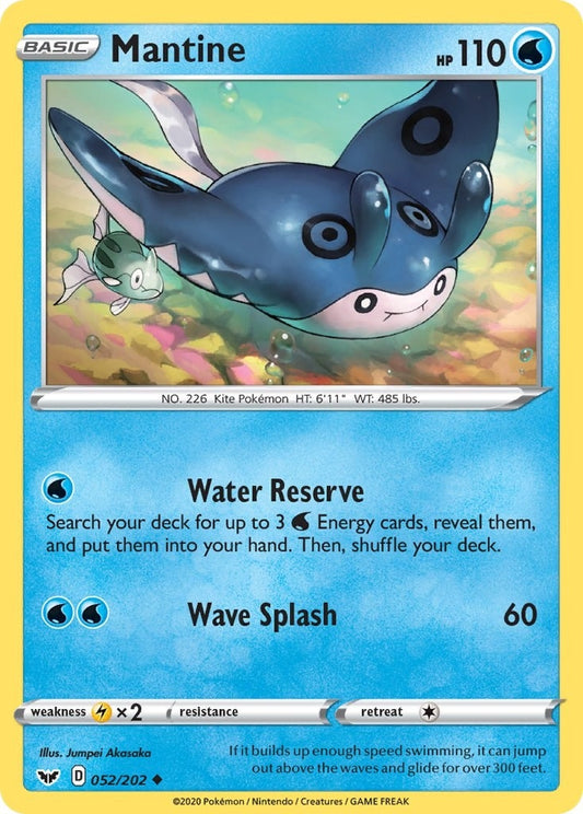 Image for Mantine (052/202) (SWSH01: Sword & Shield Base Set) (SWSH01) - Pokemon