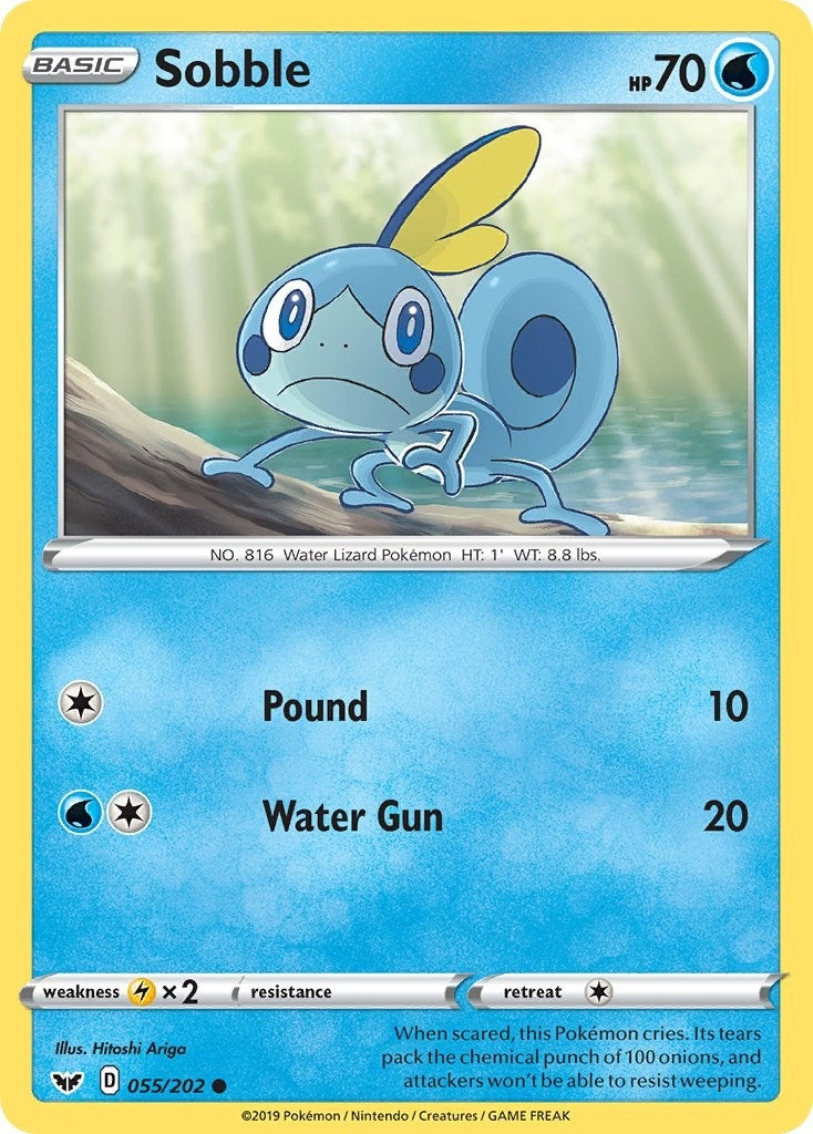 Image for Sobble (055) (055/202) (SWSH01: Sword & Shield Base Set) (SWSH01) - Pokemon