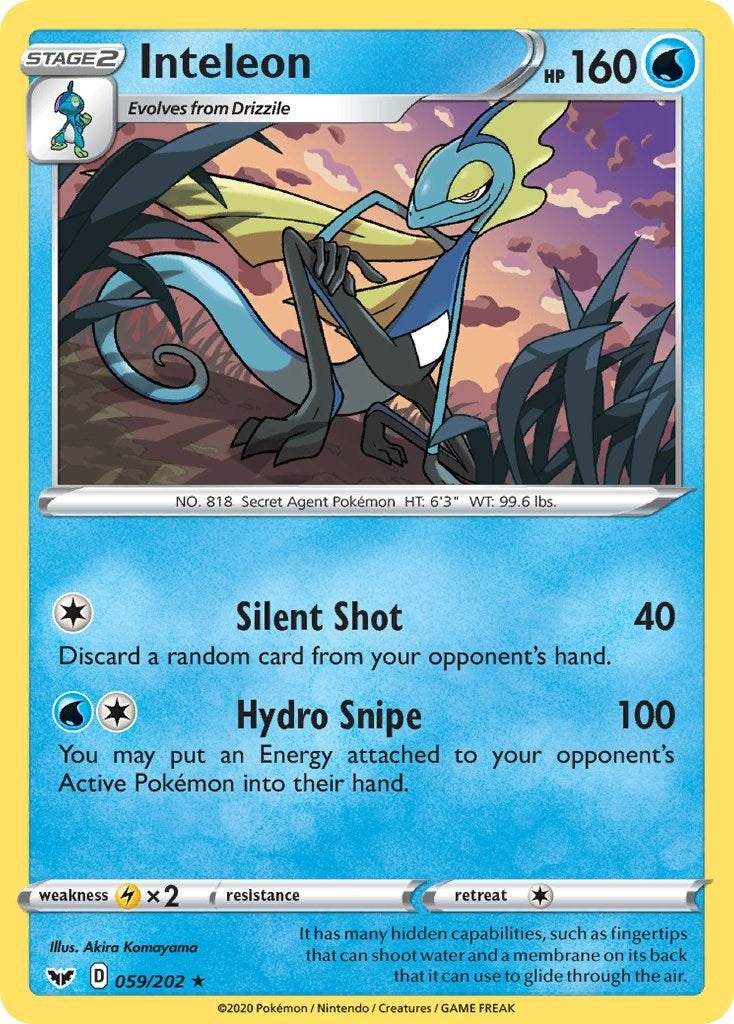 Image for Inteleon (059) (059/202) (SWSH01: Sword & Shield Base Set) (SWSH01) - Pokemon