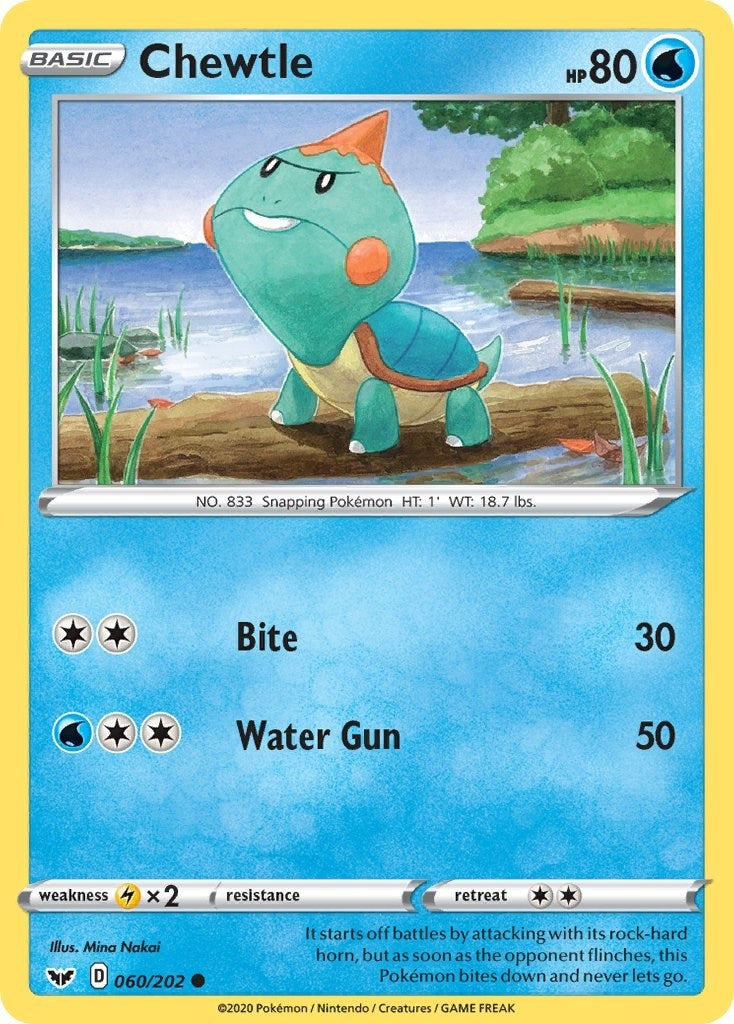 Image for Chewtle (060/202) (SWSH01: Sword & Shield Base Set) (SWSH01) - Pokemon