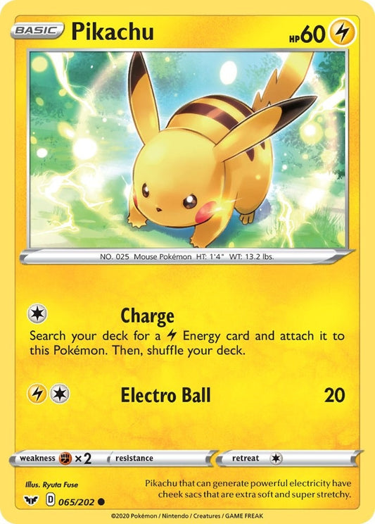 Image for Pikachu (065/202) (SWSH01: Sword & Shield Base Set) (SWSH01) - Pokemon