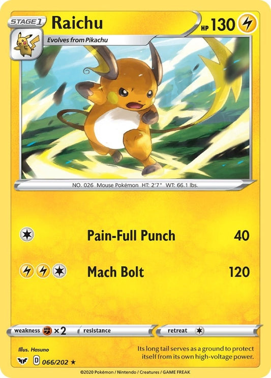 Image for Raichu (066/202) (SWSH01: Sword & Shield Base Set) (SWSH01) - Pokemon