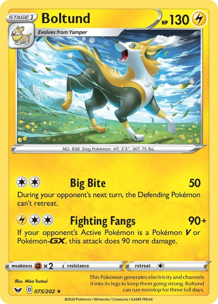 Image for Boltund (075) (075/202) (SWSH01: Sword & Shield Base Set) (SWSH01) - Pokemon