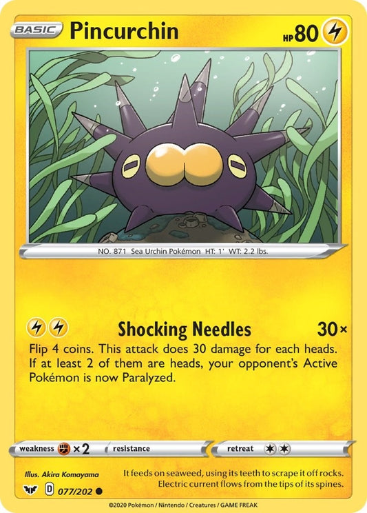 Image for Pincurchin (077/202) (SWSH01: Sword & Shield Base Set) (SWSH01) - Pokemon