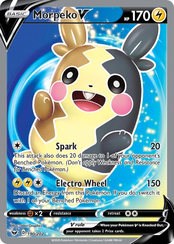Image for Morpeko V (Full Art) (190/202) (SWSH01: Sword & Shield Base Set) (SWSH01) - Pokemon