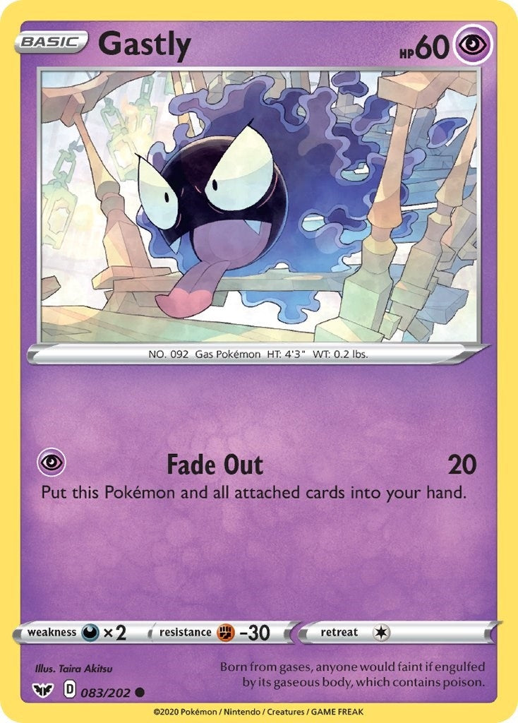 Image for Gastly (083/202) (SWSH01: Sword & Shield Base Set) (SWSH01) - Pokemon