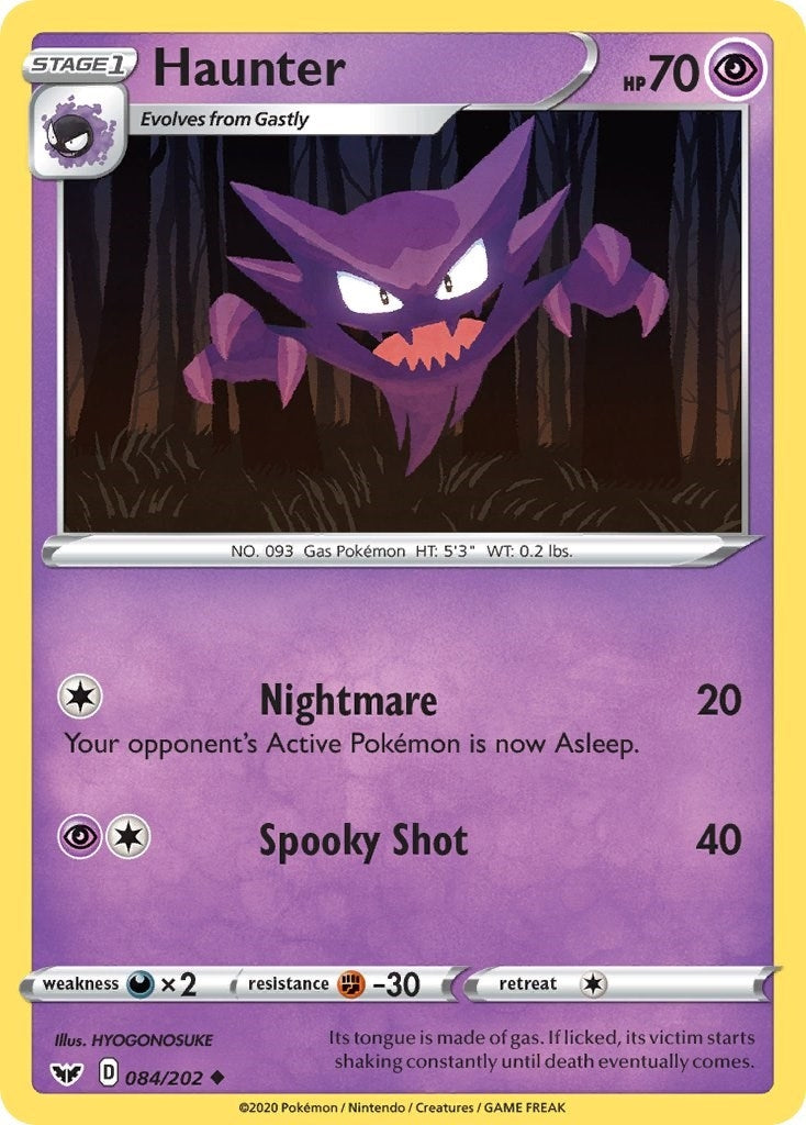 Image for Haunter (084/202) (SWSH01: Sword & Shield Base Set) (SWSH01) - Pokemon
