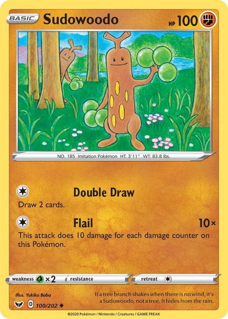 Image for Sudowoodo (100/202) (SWSH01: Sword & Shield Base Set) (SWSH01) - Pokemon