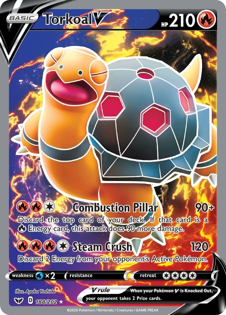 Image for Torkoal V (Full Art) (188/202) (SWSH01: Sword & Shield Base Set) (SWSH01) - Pokemon