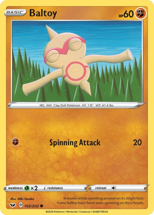 Image for Baltoy (102) (102/202) (SWSH01: Sword & Shield Base Set) (SWSH01) - Pokemon