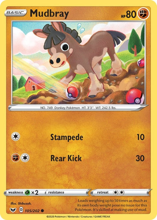 Image for Mudbray (105/202) (SWSH01: Sword & Shield Base Set) (SWSH01) - Pokemon