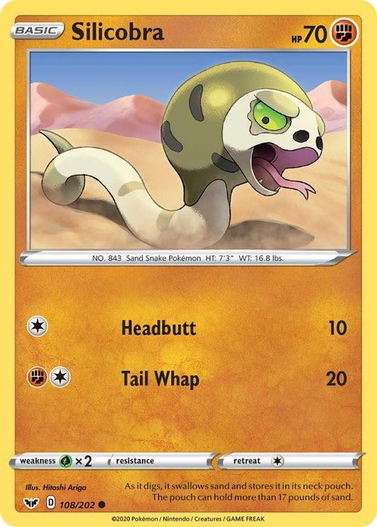 Image for Silicobra (108) (108/202) (SWSH01: Sword & Shield Base Set) (SWSH01) - Pokemon