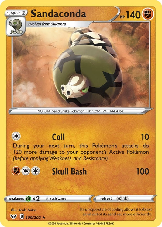 Image for Sandaconda (109) (109/202) (SWSH01: Sword & Shield Base Set) (SWSH01) - Pokemon