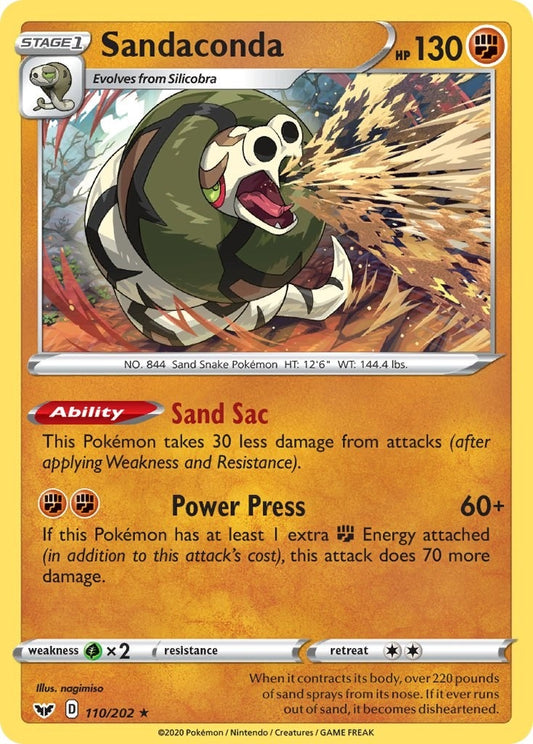 Image for Sandaconda (110) (110/202) (SWSH01: Sword & Shield Base Set) (SWSH01) - Pokemon