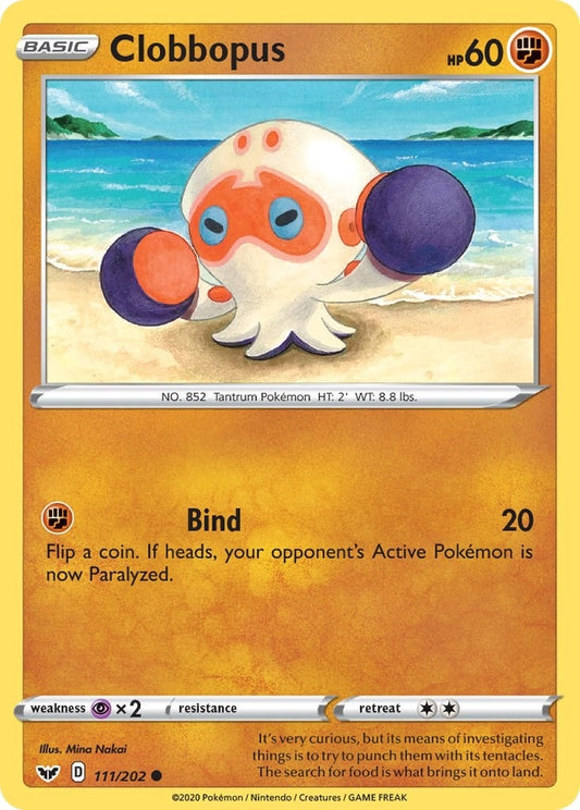 Image for Clobbopus (111) (111/202) (SWSH01: Sword & Shield Base Set) (SWSH01) - Pokemon