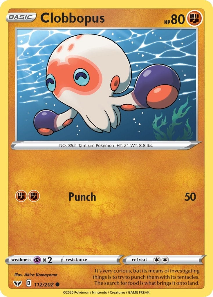 Image for Clobbopus (112) (112/202) (SWSH01: Sword & Shield Base Set) (SWSH01) - Pokemon