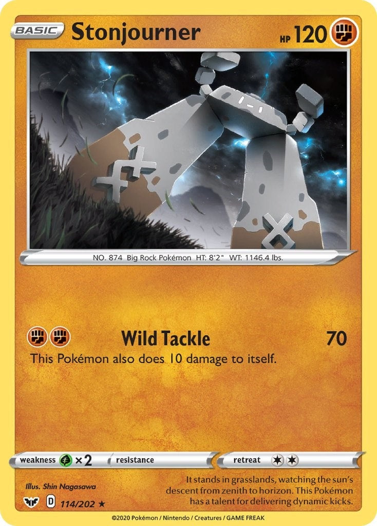 Image for Stonjourner (114/202) (SWSH01: Sword & Shield Base Set) (SWSH01) - Pokemon
